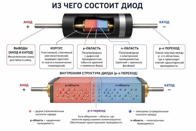 Диоды для начинающих: как работает, зачем нужен и как не сжечь